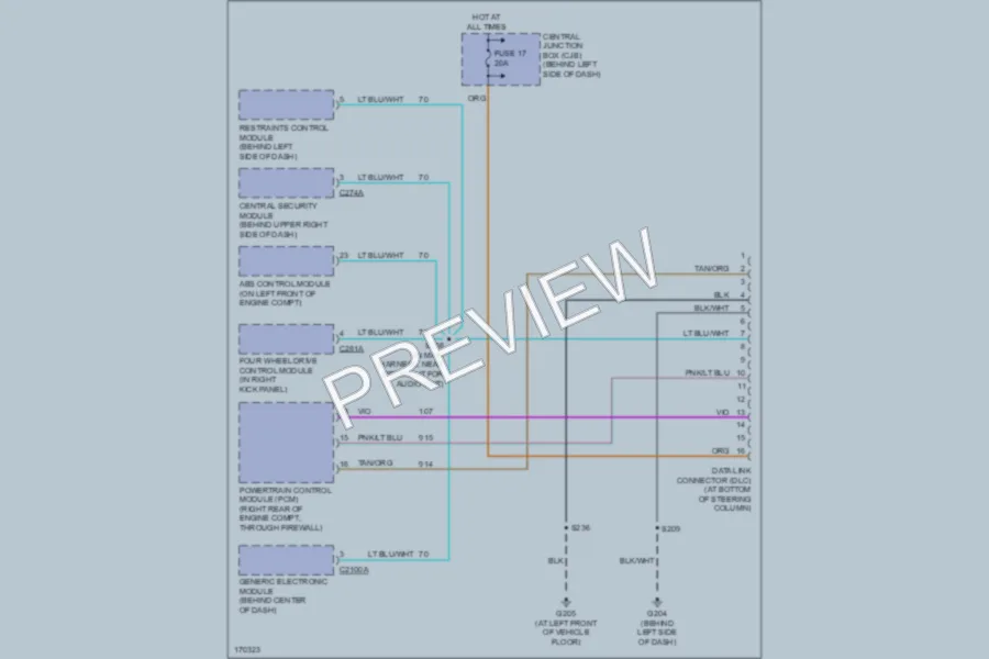 2003 Ford Ranger Computer Data Lines wiring diagram preview