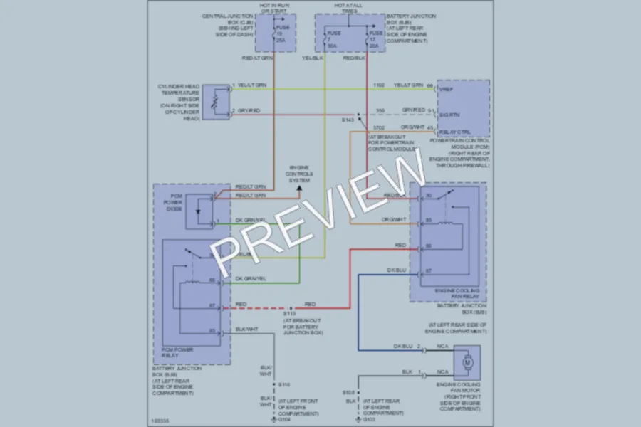 2003 Ford Ranger Cooling Fan wiring diagram preview