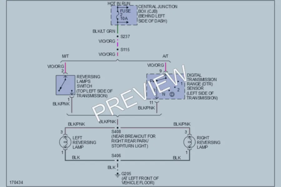 2003 Ford Ranger Exterior Lights wiring diagram preview