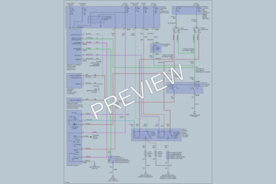 2003 Ford Taurus Headlights wiring diagram preview