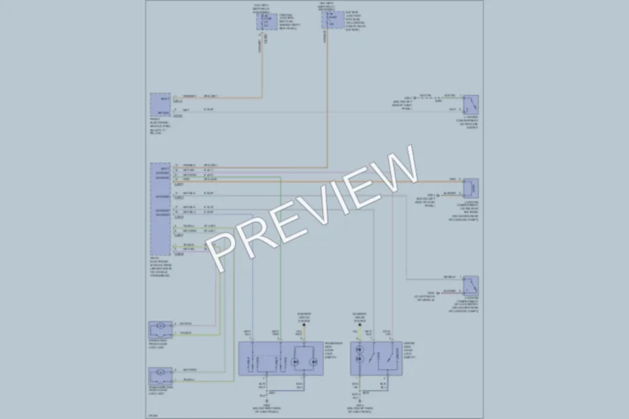 2003 Ford Thunderbird Power Door Locks wiring diagram preview