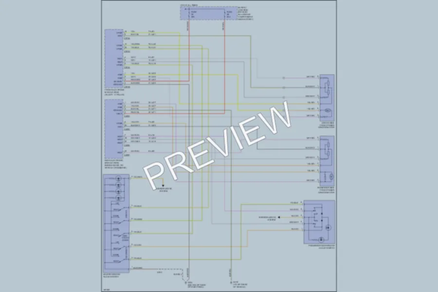 2003 Ford Thunderbird Power Windows wiring diagram preview