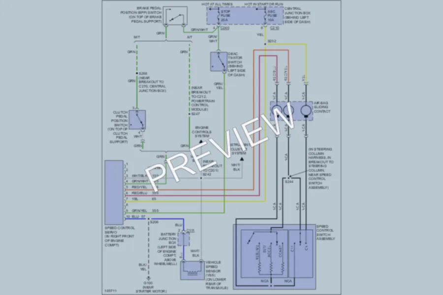 2003 Ford ZX2 Cruise Control wiring diagram preview