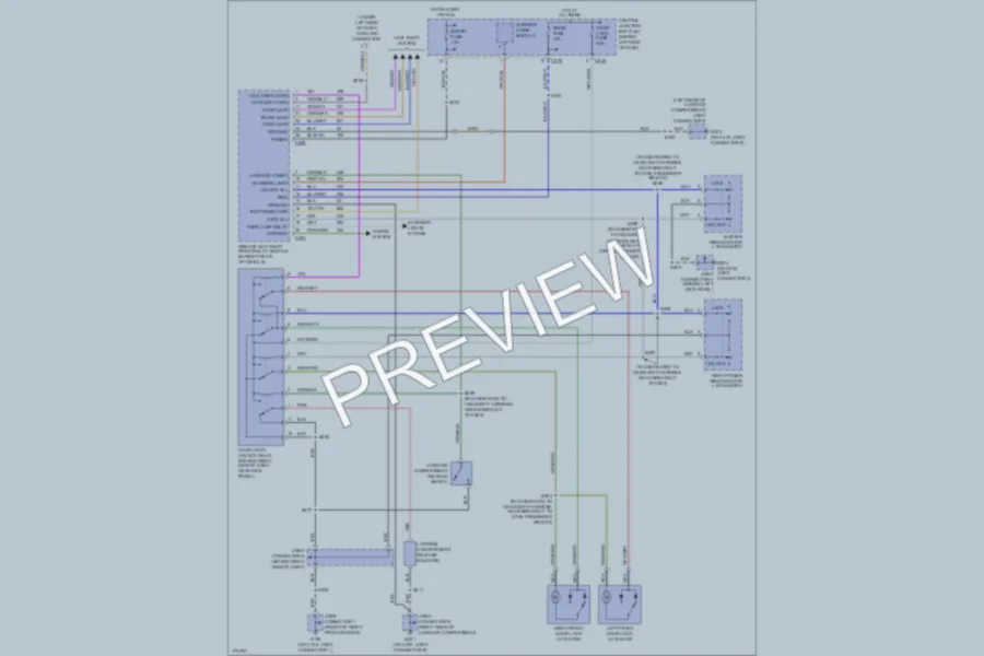 2003 Ford ZX2 Power Door Locks wiring diagram preview