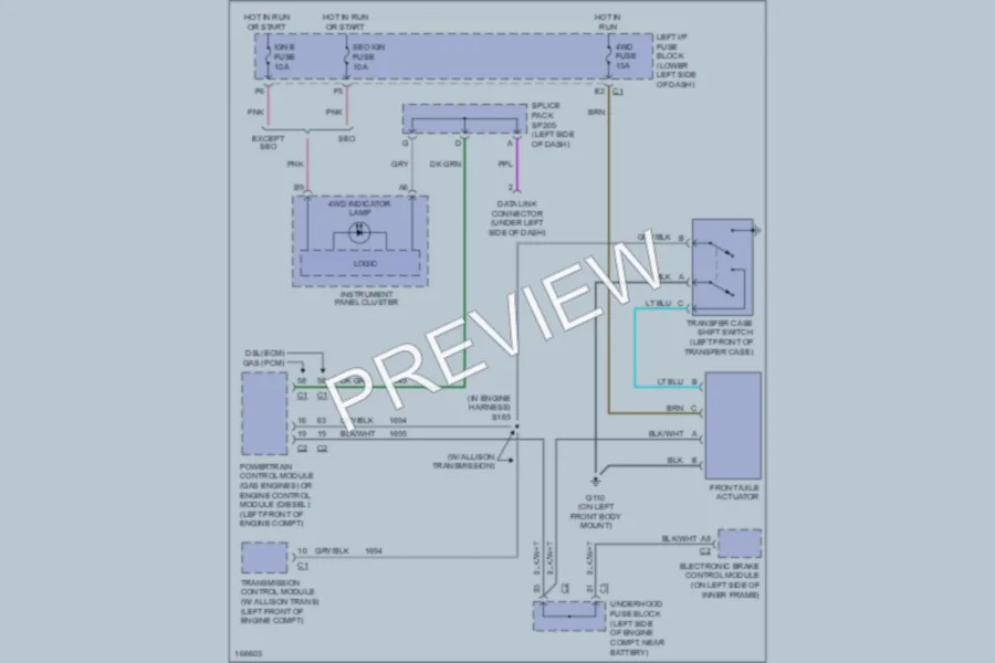 2003 GMC 3500 Transmission wiring diagram preview