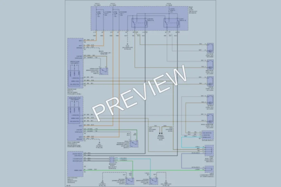 2003 GMC Envoy Power Door Locks wiring diagram preview