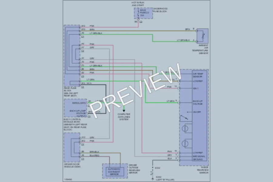 2003 GMC Envoy Power Mirrors wiring diagram preview