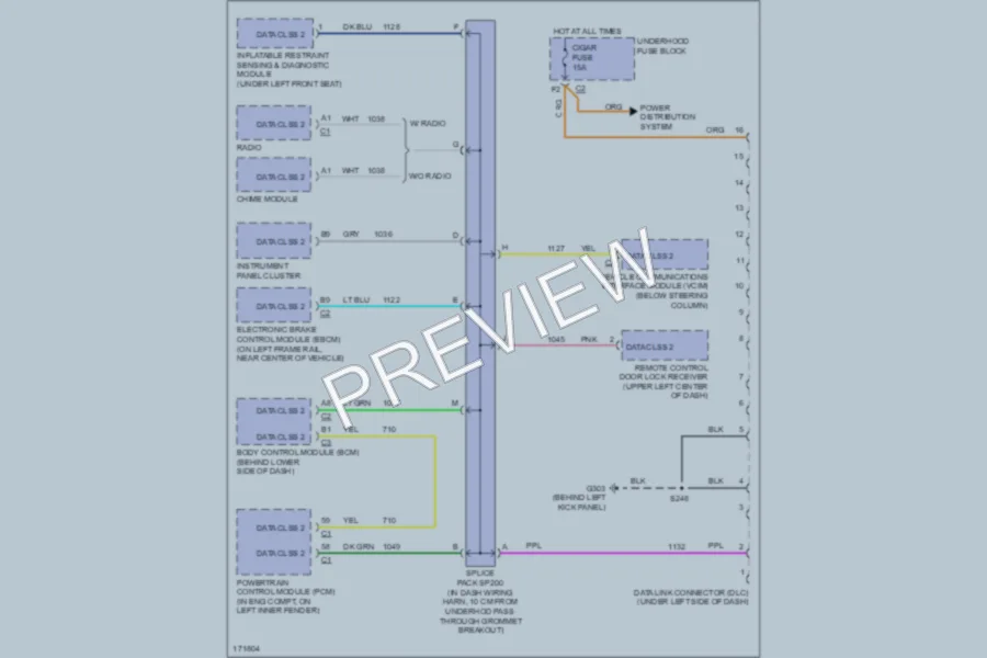 2003 GMC G1500 Computer Data Lines wiring diagram preview