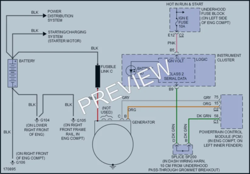 2003 GMC G1500 Starting Charging wiring diagram preview
