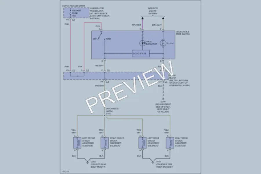 2003 GMC 1500 Electronic Suspension wiring diagram preview