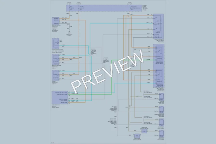 2003 GMC Safari Power Door Locks wiring diagram preview