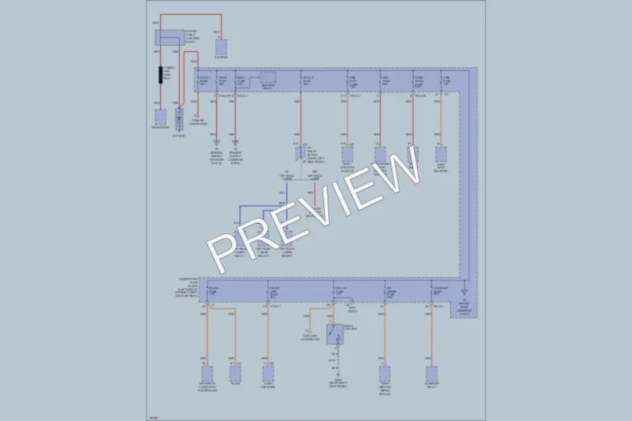 2003 HUMMER H2 Power Distribution wiring diagram preview