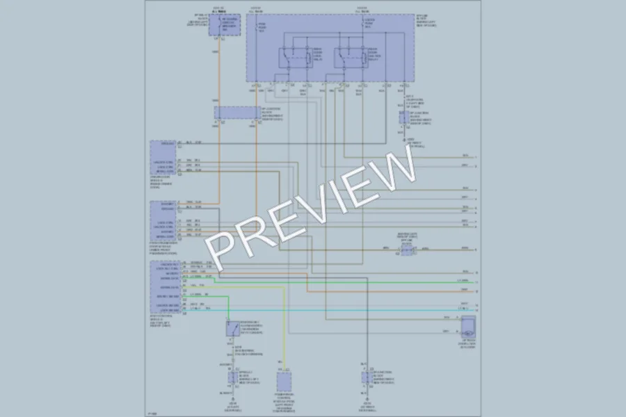 2003 HUMMER H2 Power Door Locks wiring diagram preview