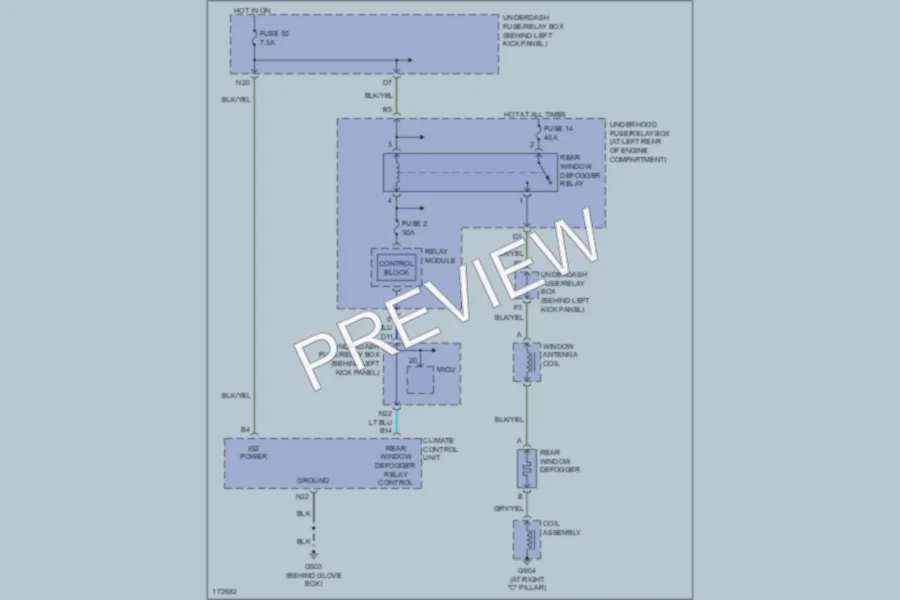 2003 Honda Accord Defoggers wiring diagram preview