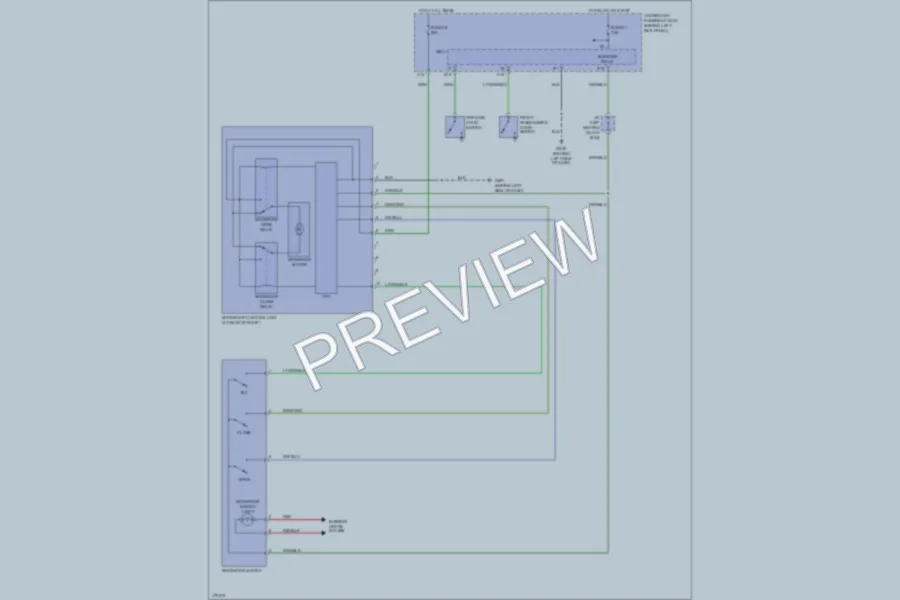 2003 Honda Accord Power Top Sunroof wiring diagram preview