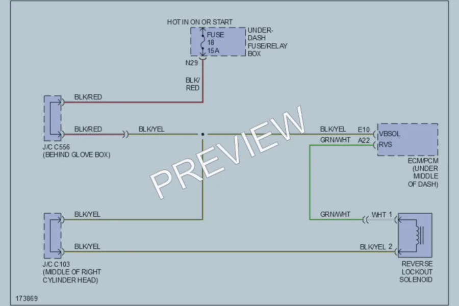 2003 Honda Accord Shift Interlock wiring diagram preview
