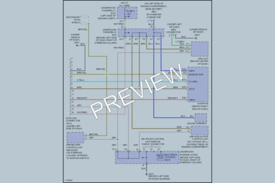 2003 Honda CRV Computer Data Lines wiring diagram preview