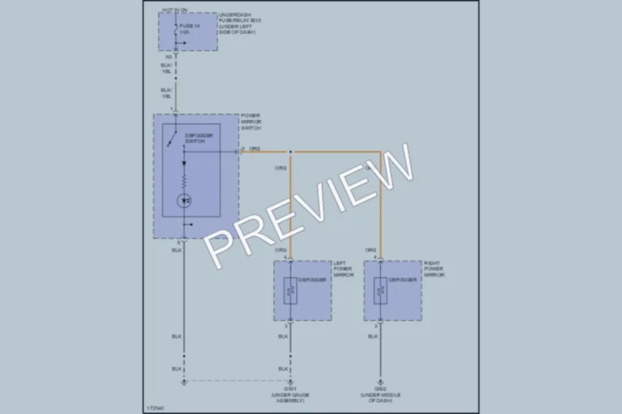 2003 Honda Civic Defoggers wiring diagram preview