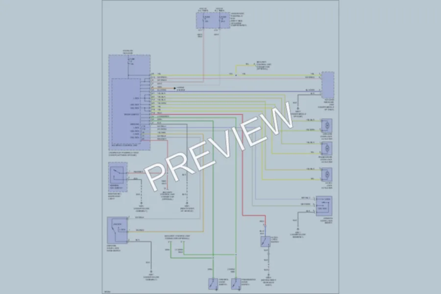 2003 Honda Civic Power Door Locks wiring diagram preview