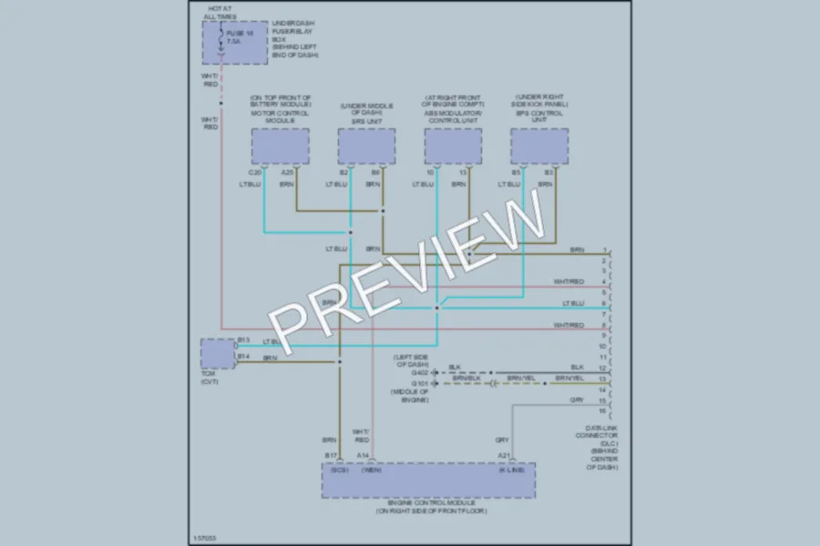 2003 Honda Insight Computer Data Lines wiring diagram preview