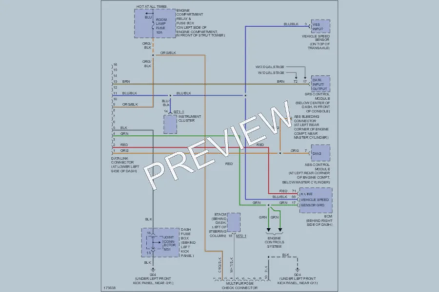 2003 Hyundai Accent Computer Data Lines wiring diagram preview