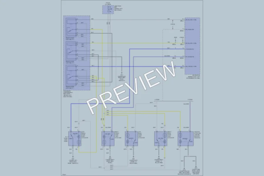 2003 Hyundai Accent Power Door Locks wiring diagram preview