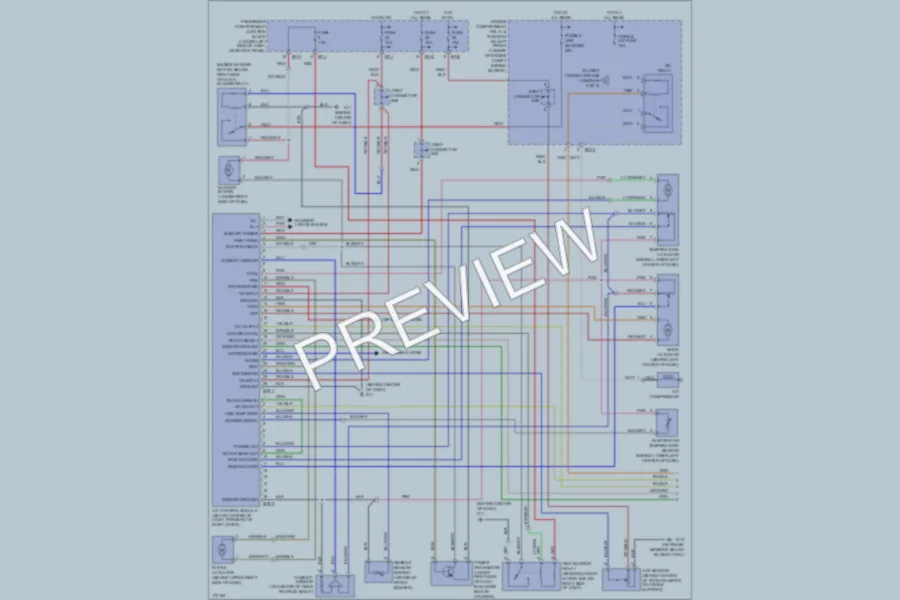 2003 Hyundai Elantra Air Conditioning wiring diagram preview