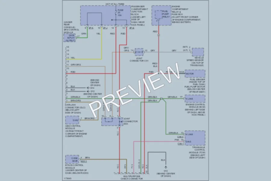 2003 Hyundai Elantra Computer Data Lines wiring diagram preview