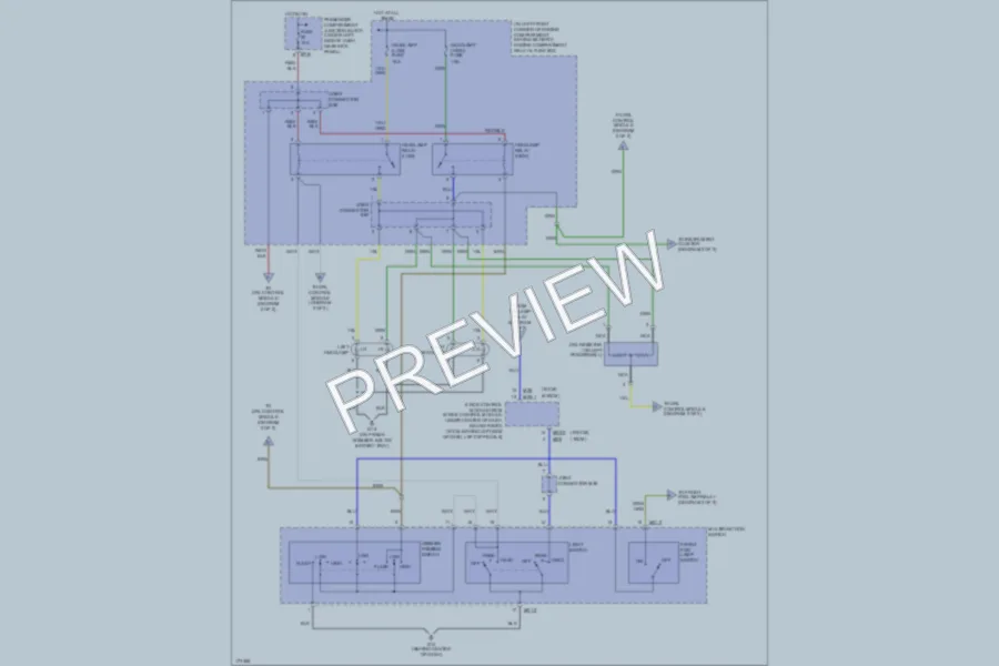 2003 Hyundai Elantra Headlights wiring diagram preview