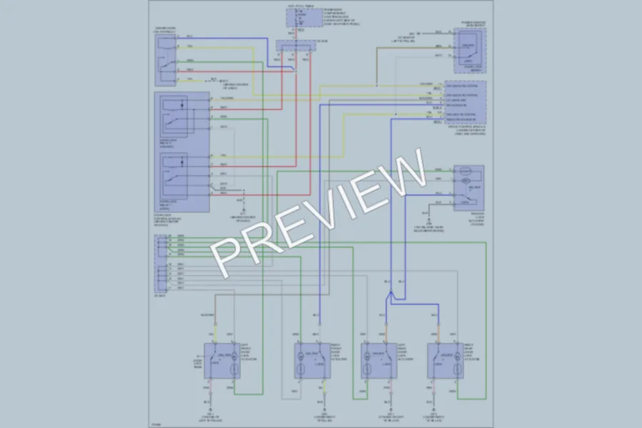 2003 Hyundai Elantra Power Door Locks wiring diagram preview