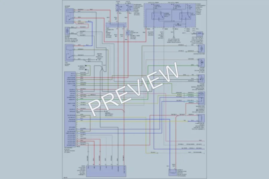 2003 Hyundai SantaFe Air Conditioning wiring diagram preview