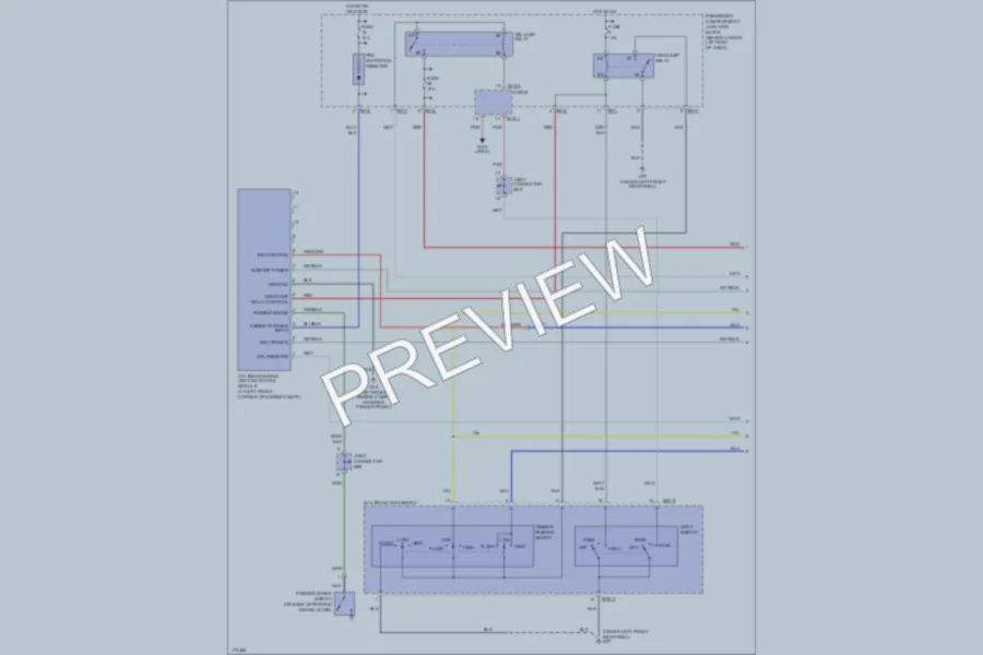 2003 Hyundai SantaFe Headlights wiring diagram preview