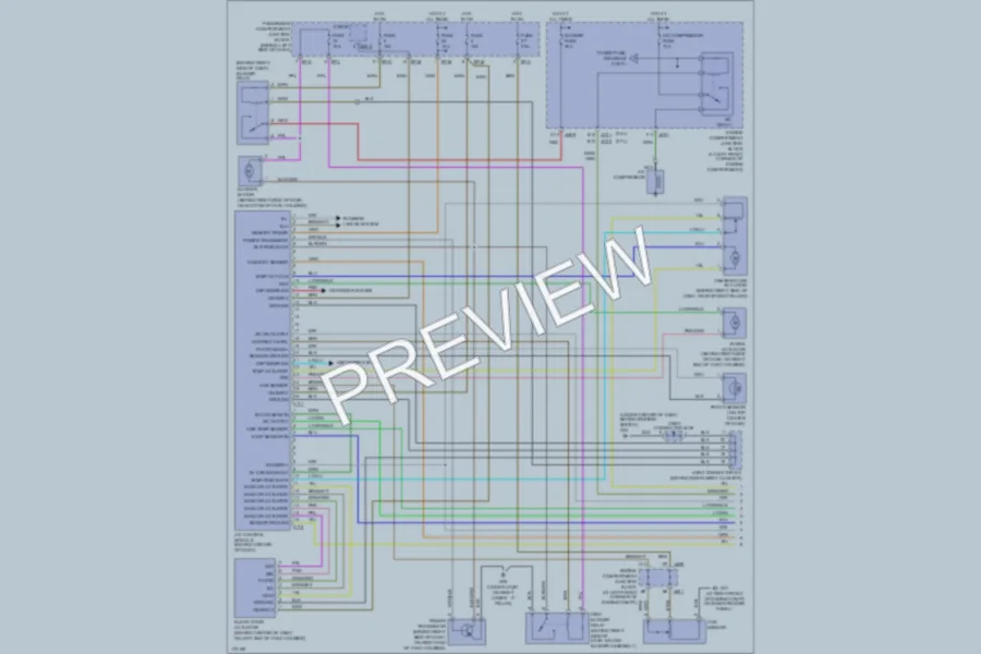 2003 Hyundai Sonata Air Conditioning wiring diagram preview