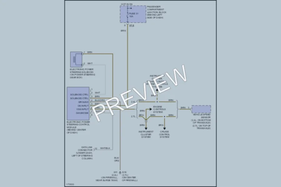 2003 Hyundai Sonata Electronic Power Steering wiring diagram preview