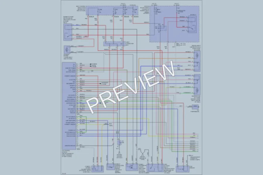 2003 Hyundai Tiburon Air Conditioning wiring diagram preview