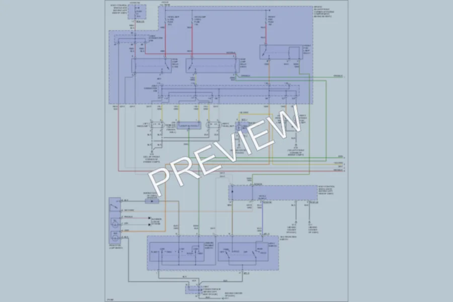 2003 Hyundai Tiburon Headlights wiring diagram preview