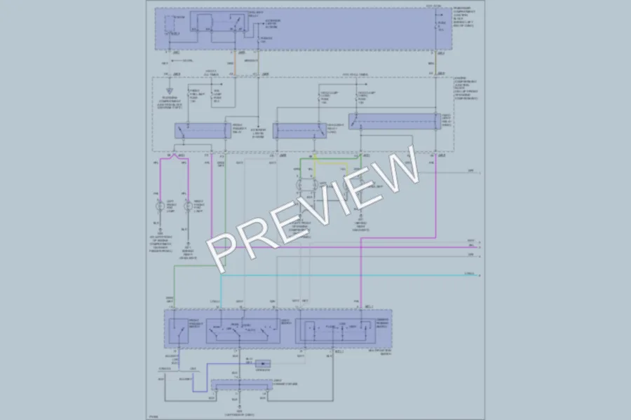 2003 Hyundai XG350 Headlights wiring diagram preview