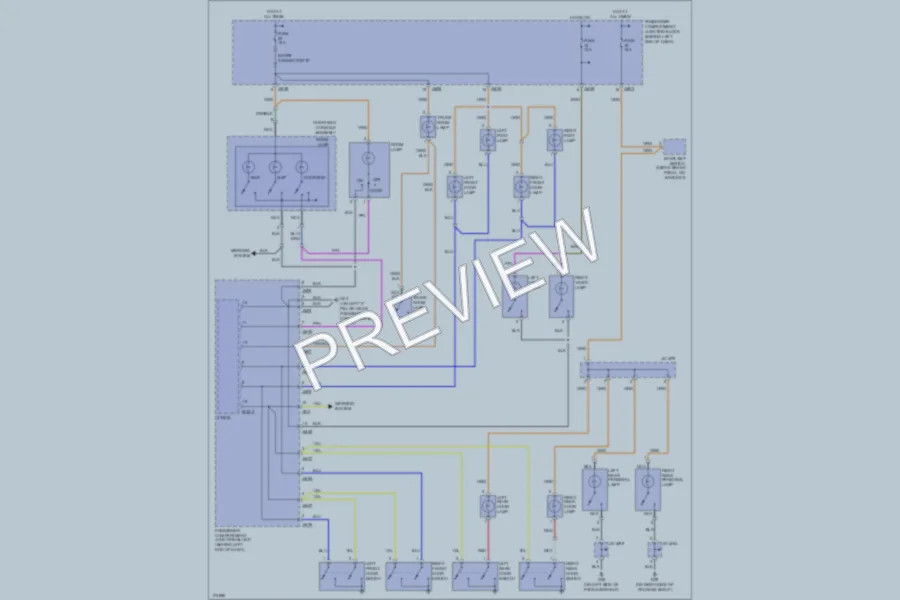 2003 Hyundai XG350 Interior Lights wiring diagram preview