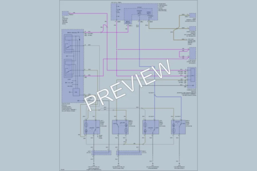 2003 Hyundai XG350 Power Door Locks wiring diagram preview