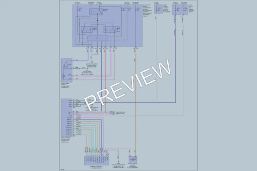 2003 Infiniti FX45 Wiper Washer wiring diagram preview