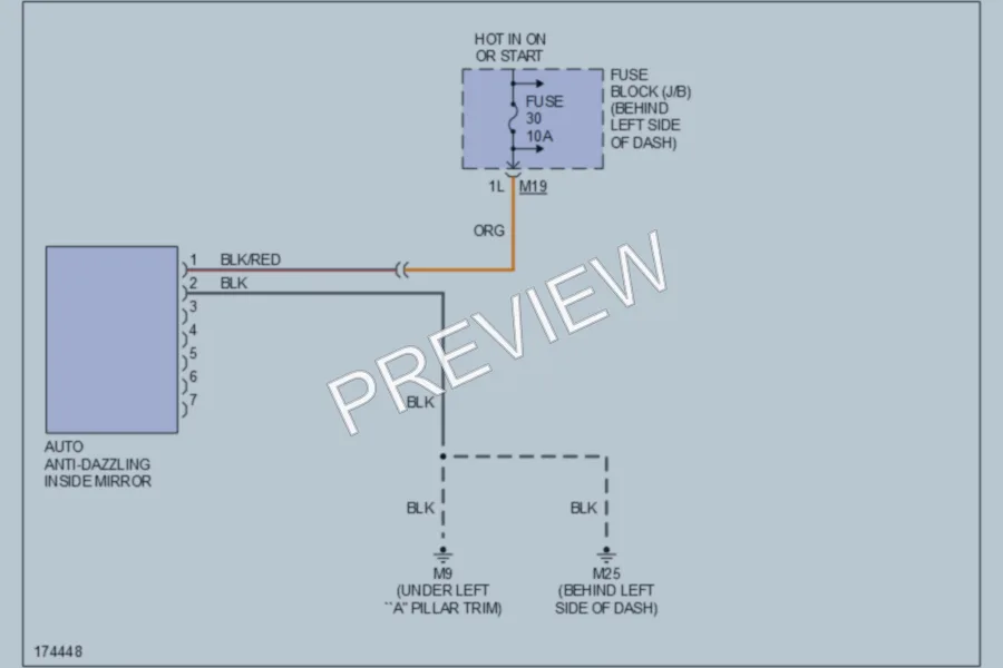 2003 Infiniti I35 Power Mirrors wiring diagram preview