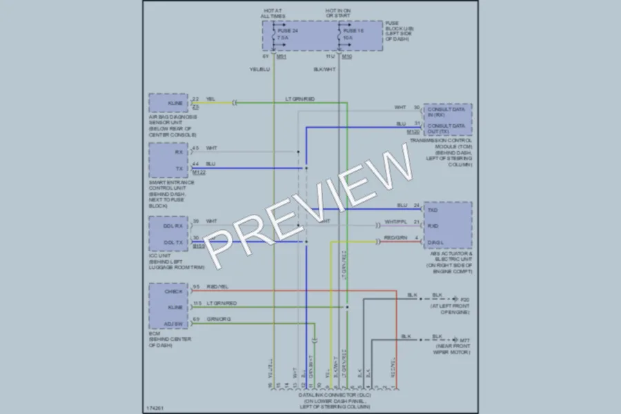 2003 Infiniti QX4 Computer Data Lines wiring diagram preview
