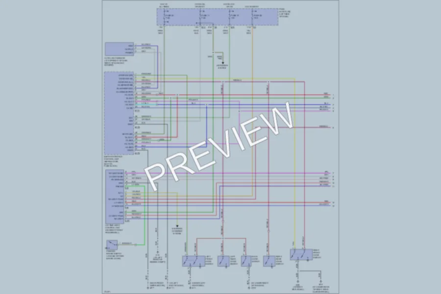 2003 Infiniti QX4 Headlights wiring diagram preview