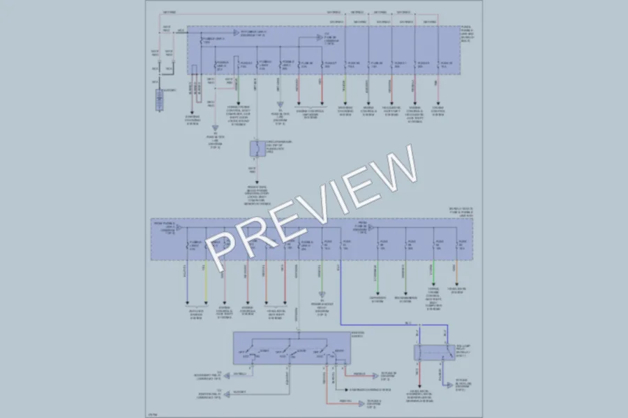 2003 Infiniti QX4 Power Distribution wiring diagram preview