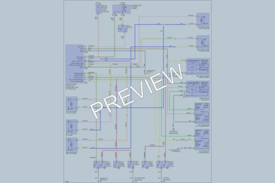 2003 Infiniti QX4 Power Door Locks wiring diagram preview