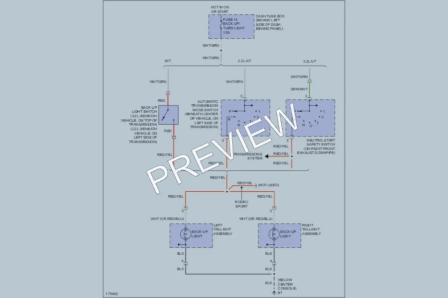 2003 Isuzu RodeoSport Exterior Lights wiring diagram preview
