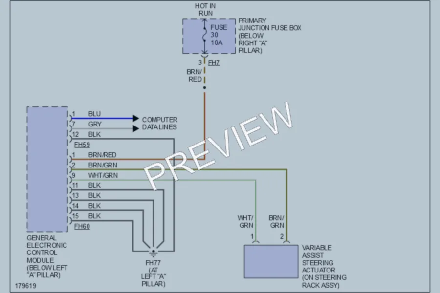 2003 Jaguar SType Electronic Power Steering wiring diagram preview