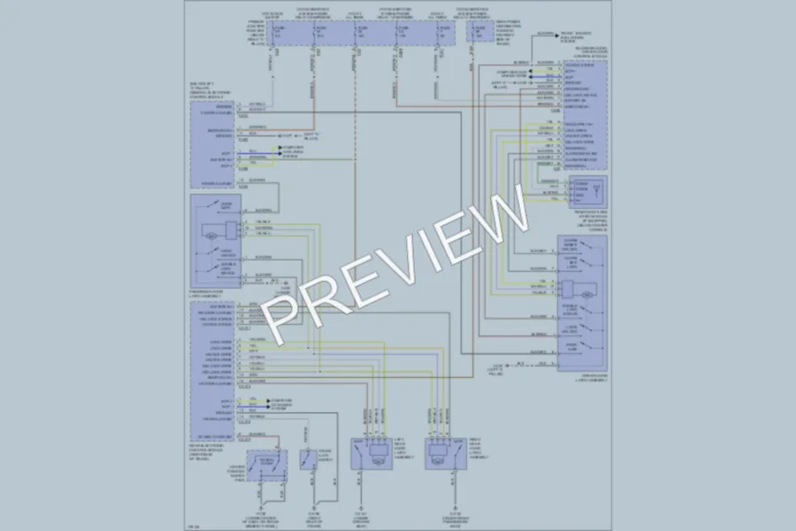 2003 Jaguar SType Power Door Locks wiring diagram preview