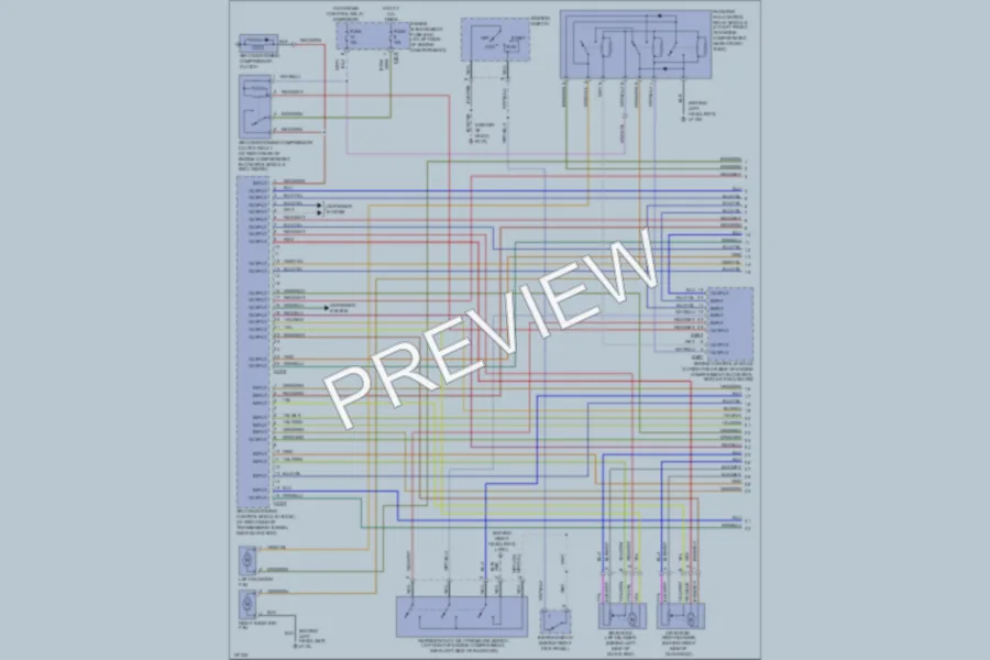 2003 Jaguar XJ8 Air Conditioning wiring diagram preview