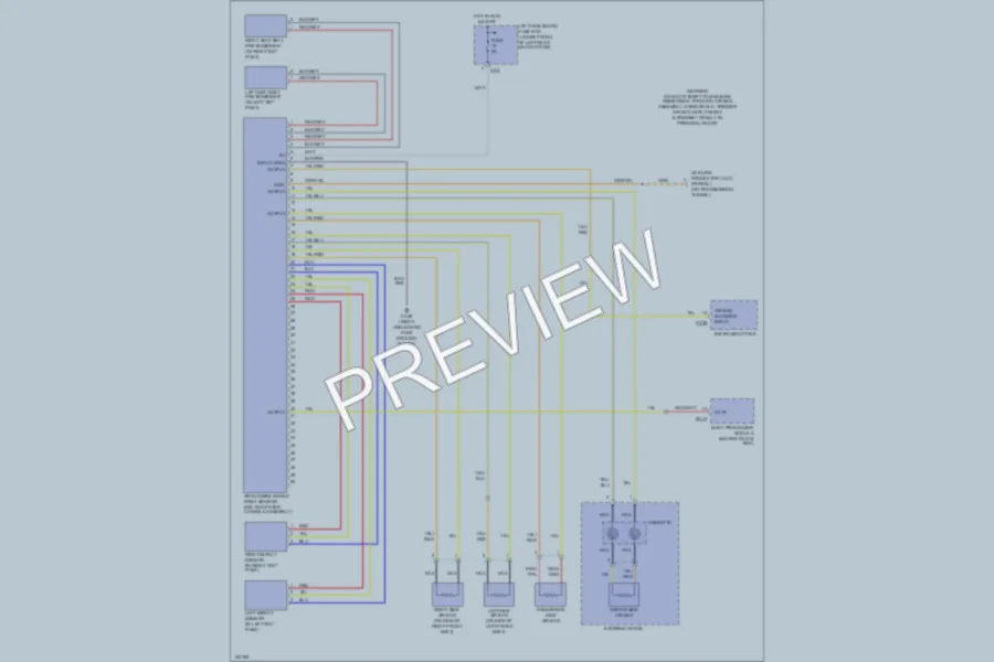 2003 Jaguar XJSport Supplemental Restraints wiring diagram preview